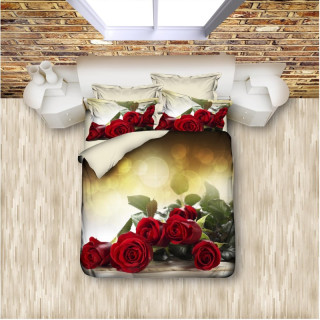 3D Комплект Спално бельо Червени рози